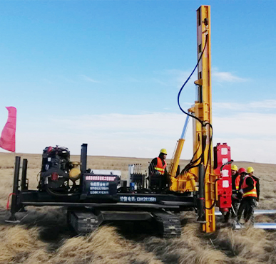 Pile Driver Worksite