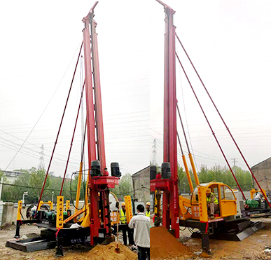 Dual-Cylinder Pressure Drill Rig Worksite