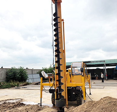 Auger Drilling Rig Worksite